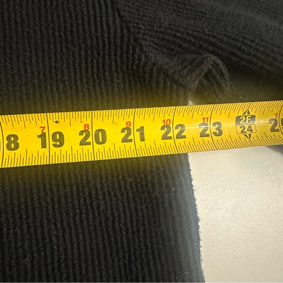 Reformation Sweater Women’s Sz Large Black Cropped Organic Cotton Ribbed Relaxed - Picture 6 of 8
